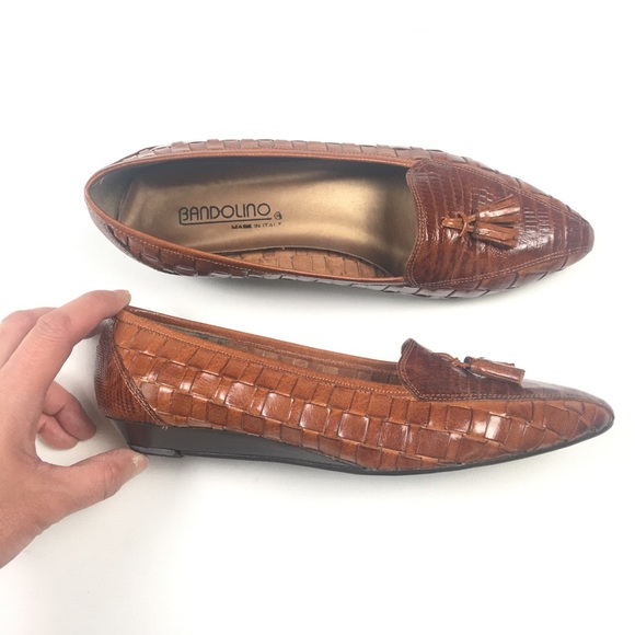 Bandolino Shoes - Bandolino Brown Croc Flats Sz 8B X6